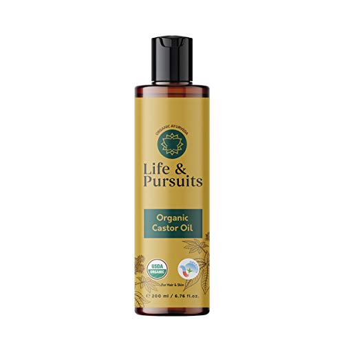 Life & Pursuits Organic Castor Oil (6.76 fl oz) - 100% Pure Hair Growth Oil and