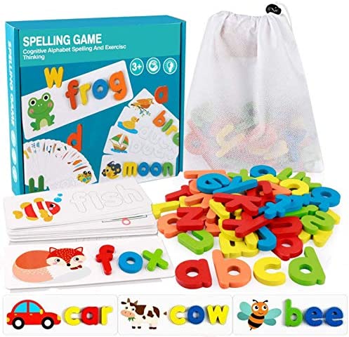 MASTOUR See and Spell Learning Toys,Matching Letter Game Words for Kids ,Educational