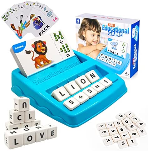 Matching Letter Game for Kids, 2 in 1 Educational Toys Alphabet Spelling & Reading,