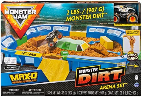 Monster Jam, Monster Dirt Arena 24-inch Playset with 2lbs of Monster Dirt and