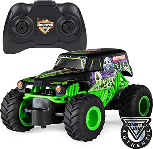 Monster Jam, Official Grave Digger Remote Control Monster Truck, 1:24 Scale, 2.4 GHz,