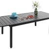 PHI VILLA 7-9 Person Outdoor Expandable Rectangle Outdoor Dining Table, Adjustable