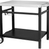 Royal Gourmet Double-Shelf Movable Dining Cart Table,Commercial Multifunctional