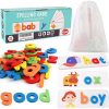 See and Spell Learning Toys, Spelling Game Sight Matching Letter Words Games Wooden