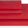 Tommy Hilfiger Signature Solid Sheet Set, Twin, Red